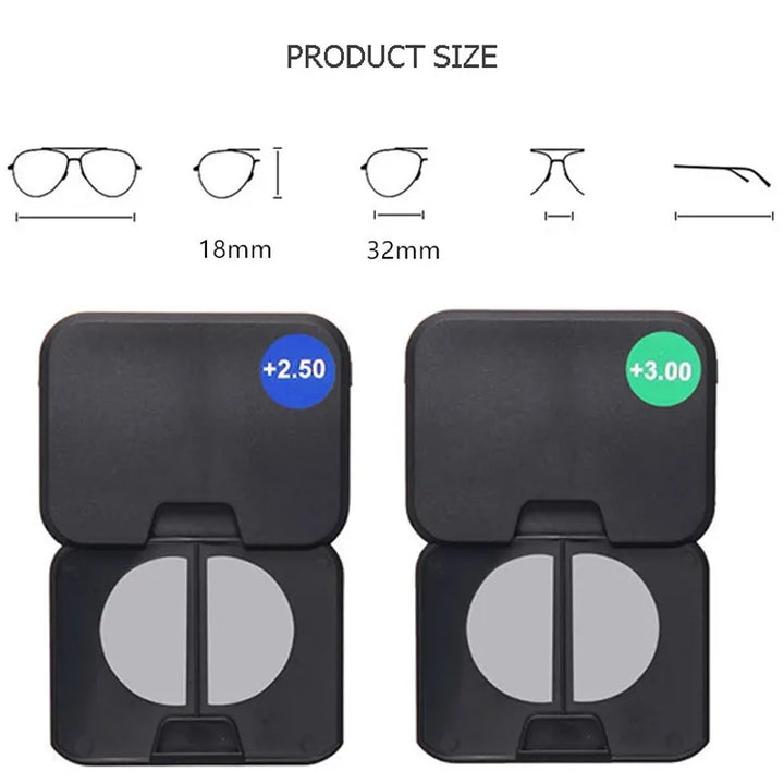 Liquid Silicone Bifocal Reading Lens 2 Pcs Stick-on Presbyopic Lenses Magnification Reusable Bifocal Reading Lenses Readers+1.5