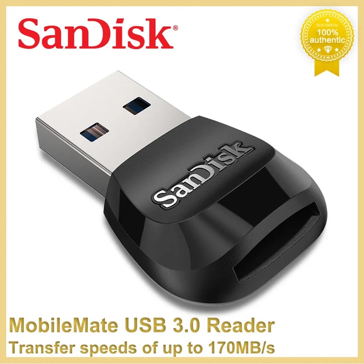 SanDisk MobileMate USB 3.0 Reader for UHS-I Micro SDHC Micro SDXC Memory Card Reader B531 High Transfer speeds of up to 170MB/s